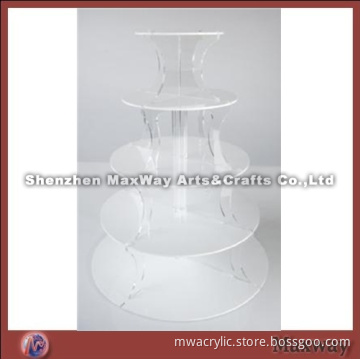 Pure Clear 5 Tiers Acrylic Cupcake Stand
